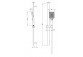 Shower set 3-funkcyjny with bar, Deante Floks, chrome