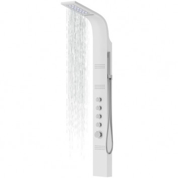 Panel prysznicowy Corsan KASKADA ,Overhead shower LED, spout with switch ciśnieniowym, chrome