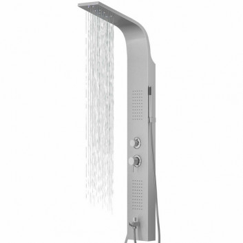 Panel prysznicowy Corsan ALTO, Overhead shower LED, Silver