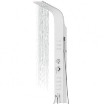 Panel prysznicowy Corsan ALTO, Overhead shower LED, Termostat, white