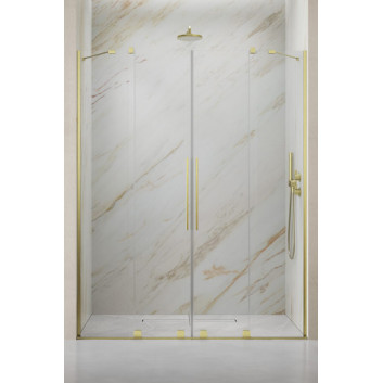 Door sliding for recess installation Radaway Furo Gold DWJ, right, with wall, 160x200cm, glass transparent, profil gold