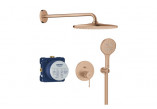 Shower set concealed with head shower Rainshower mono 310 , Grohe Essence, brushed warm sunset