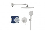 Shower set concealed with head shower Rainshower mono 310 , Grohe Essence, brushed warm sunset