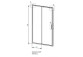 Door shower for recess installation Radaway Premium Plus DWJ 100 cm, right version, glass transparent, profil chrome