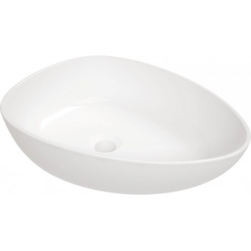 Ceramic washbasin countertop, Deante Alpinia, white