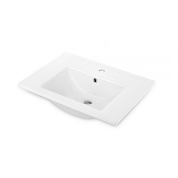 Ceramic washbasin countertop, Deante Arnika, white