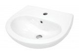 Ceramic washbasin wall mounted z miejscem na baterię, Deante Jasmin, white