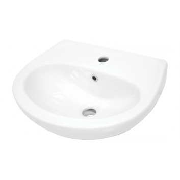 Ceramic washbasin countertop, Deante Jasmin, white