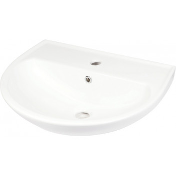 Ceramic washbasin wall mounted z miejscem na baterię, Deante Jasmin, white