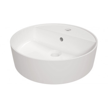 Ceramic washbasin wall mounted z miejscem na baterię, Deante Jasmin, white