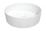 Ceramic washbasin countertop, Deante Round, white