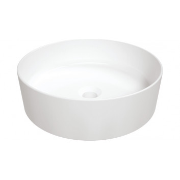 Ceramic washbasin countertop z miejscem na baterię, Deante Round, white