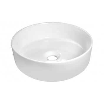 Ceramic washbasin countertop, Deante Round, white