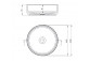 Ceramic washbasin countertop, Deante Round, white