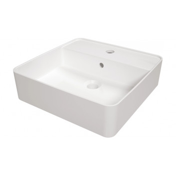 Ceramic washbasin countertop, Deante Silia, white