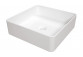 Ceramic washbasin countertop z miejscem na baterię, Deante Square, white