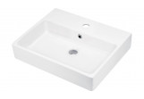 Ceramic washbasin countertop/wall-mounting z miejscem na baterię 50x40cm , Deante Temisto, white