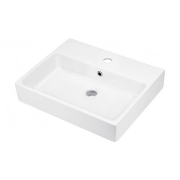 Ceramic washbasin countertop , Deante Square, white