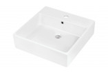 Ceramic washbasin countertop/wall-mounting z miejscem na baterię 50x40cm , Deante Temisto, white