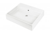 Ceramic washbasin countertop/wall-mounting z miejscem na baterię 60x50cm , Deante Temisto, white