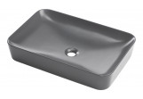 Ceramic washbasin countertop 60x40cm , Deante Tess, antracyt,titanium