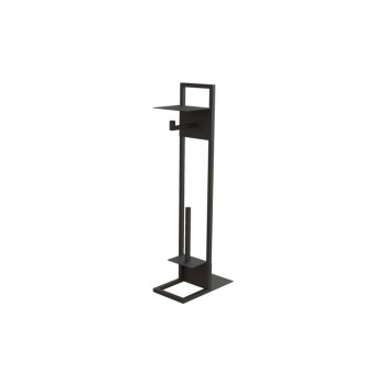 Toilet paper holder wall mounted witk shelf , Deante Mokko, nero