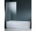 Parawan nawannowy Novellini Aurora 1 - 85x150 cm, składany, silver profile, glass Satyna