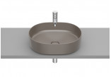 Countertop washbasin Roca Inspira Round, 50x37cm, cienkościenna, without overflow, Fineceramic, onyks