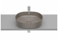 Countertop washbasin Roca Inspira Round, 50x37cm, cienkościenna, without overflow, Fineceramic, onyks