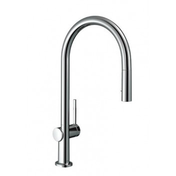 Kitchen faucet Hansgrohe Talis M54 220 1jet, standing, obracana spout, Steel Szlachetna Finish