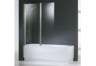 Parawan nawannowy Novellini Aurora 2 - 120x150 cm, white profile, transparent glass 