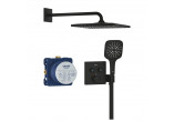 Concealed shower set Grohe Grohtherm SmartControl with head shower Rainshower Mono 310 Cube - phantom black