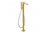 Single lever Bath tap Axor Citterio C, freestanding, szlif square - gold optyczny polerowany