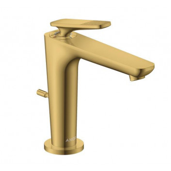 Single lever Bath tap Axor Citterio C, freestanding, szlif square - gold optyczny polerowany