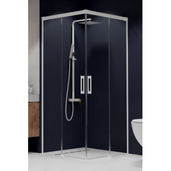 PYTAJ O RABAT ! Shower cabin glass transparent chrome 90x100cm Radaway Idea KDD