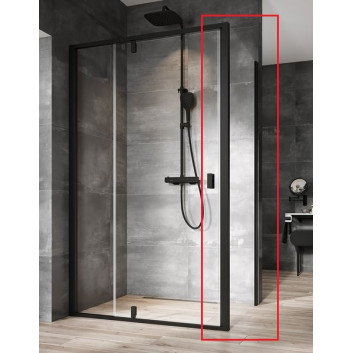 Door shower swivel Ravak Nexty NDOP1-90 L/P, profil black, glass transparent