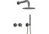 Shower set concealed z główką shower, Deante Silia, brushed steel