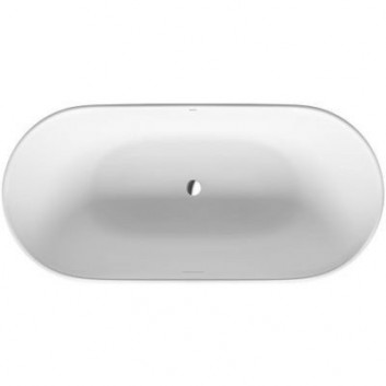 Bathtub freestanding Duravit D-Neo, 160x75cm, bezszwowa obudowa, without overflow, DuraSolid, white