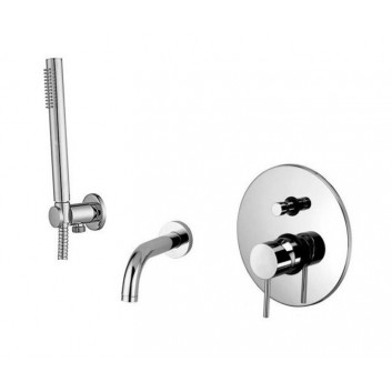 Shower set with concealed mixer Paffoni Stick 2-receivers