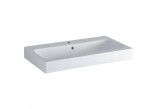 Countertop washbasin Geberit iCon rectangular 60x48cm, with hole na baterie, z overflow, with coating KeraTect - white