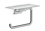 Toilet paper holder Hansgrohe AddStoris witk shelf - chrome