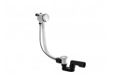 Bathtub overflow Vedo Classic II with pop-up waste - black mat