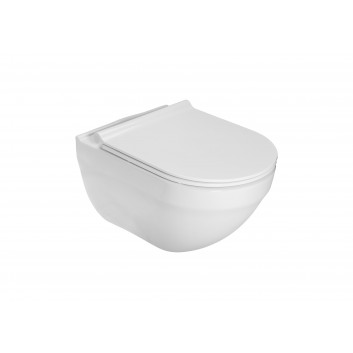 Bowl WC wall-hung Roca Gap 35,5x54 cm Rimless Round - white