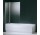 Parawan nawannowy Novellini Aurora 3 with fixed element - 98x150 cm, white profile, transparent glass