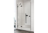 Door shower SanSwiss Annea 100 cm left - profil black mat, glass transparent 