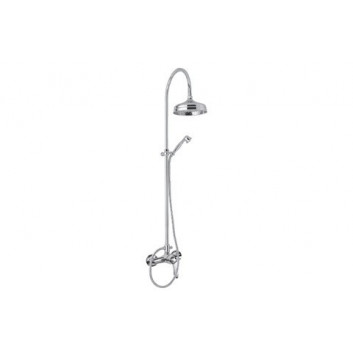 Shower column Giulini Giovanni Praga, mixer, overhead shower round 200mm, handshower with hose, chrome