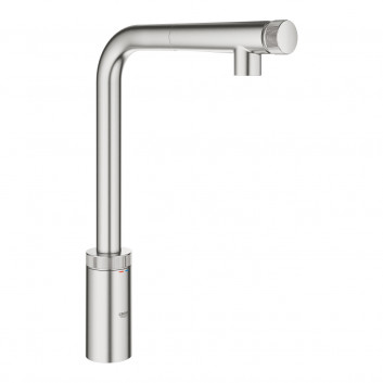 Sink mixer Grohe Minta SmartControl, pull-out spray, hard graphite