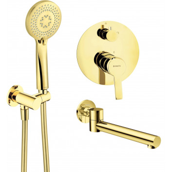 Overhead shower with mixer shower , Deante Arnika , gold