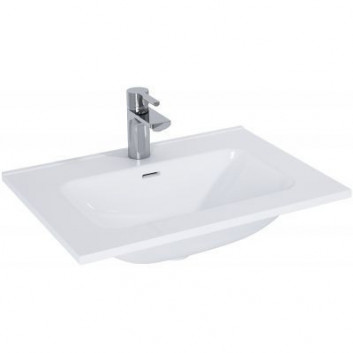 Vanity washbasin Elita Skappa, 80x47cm, z overflow, white