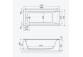 Bathtub rectangular Excellent Heaven Slim 170x75 cm acrylic plus Flow white